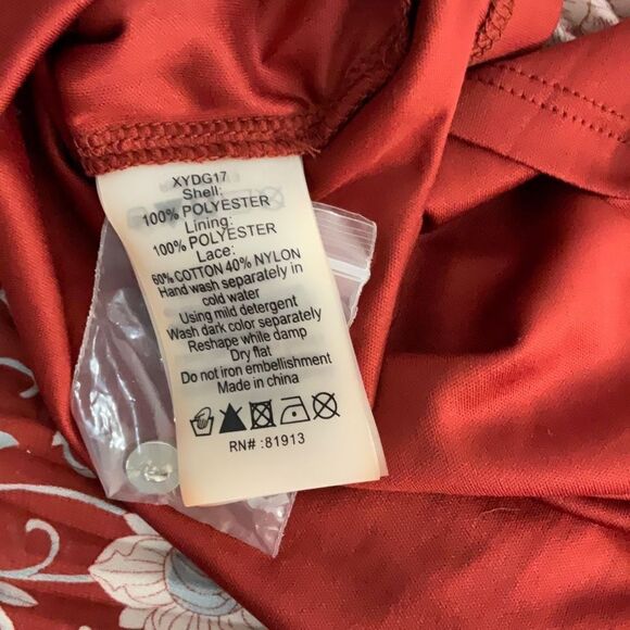 Plenty Anthropologie Women's Arcadia Accordion Pleated Laced Midi Dress Brown Si - Picture 10 of 12